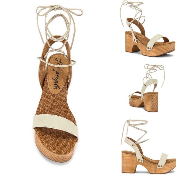 Free People Shoes - Free People Aurora Wrap Clog Sandal White US 11/ EU 41